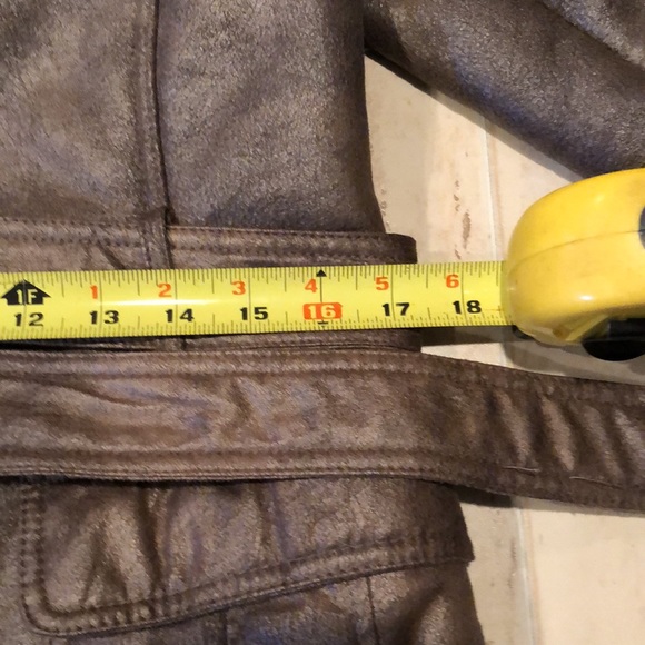 Kenneth Cole Vegan Leather Hooded Coat Jacket - Picture 14 of 16